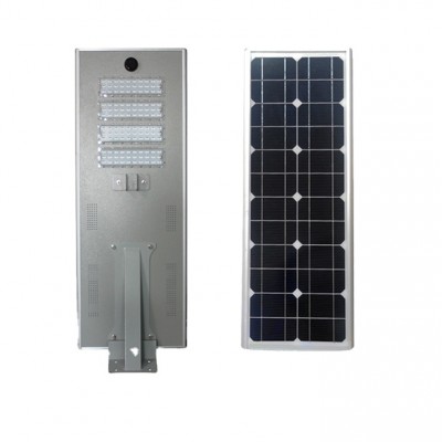 Ip65 Solar Panel Integrated Motion Sensor High Brightness 60W 80W 100W Solar led Street Light with pole