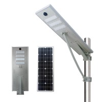 Hot sale motion sensor  all in one outdoor led solar street light with pole road light price list China